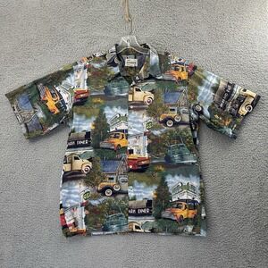 Reyn‎ Spooner Highland Park Diner Drive-In Classic Trucks Shirt Cotton Men's XL